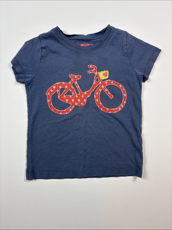 Mini Boden Other - Mini Boden Navy Tee with Red Bicycle and Yellow Heart